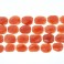Faceted Flat Slab Dyed Jade Dark Orange 30x40mm 16"