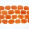 Faceted Flat Slab Dyed Jade Orange 30x40mm 16"
