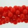 Faceted Round Bead Dyed Jade Neon Orange 14mm 16"