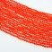 Faceted Round Bead Dyed Jade Neon Orange 4mm 16"