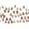 Faceted Teardrop Top Drilled Two-Tone Cherry Quartz & Gold 10x15mm 8"