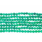 Faceted Round Bead Green Agate 8mm 16"