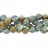 Faceted Round Bead Two-Tone Pineapple Quartz & Gold 18mm 16"