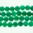 Faceted Flat Coin Dyed Jade Emerald 16mm 16"