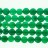 Faceted Flat Coin Dyed Jade Emerald 10mm 16"