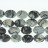 Faceted Flat Oval Silver Leaf 18x25mm 16"