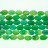 Flat Oval Stabilized Green Turquoise 10x14mm 16"
