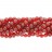 Faceted Round Bead Dyed Jade Red 8mm 16''
