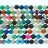 Faceted Round Bead Striped Agate Multicolor 8mm 16"