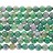 Faceted Round Bead Green & Pink Agate 12mm 16"